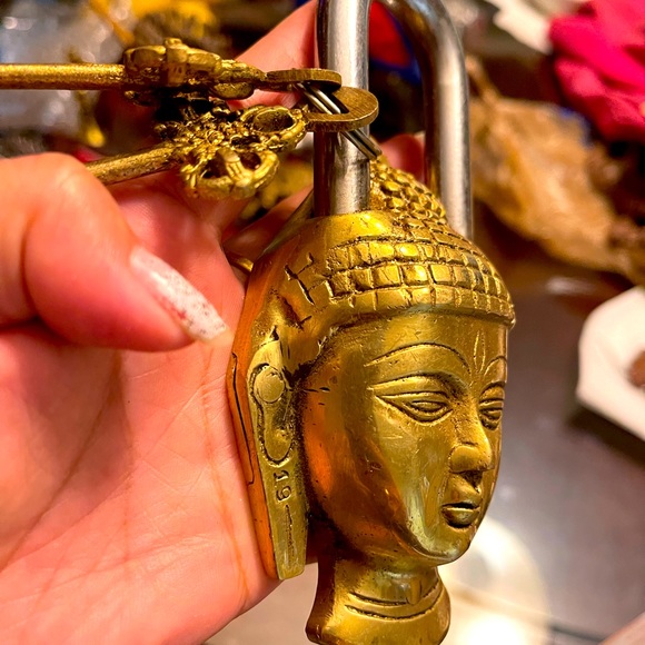 COPY - Budhha brass padlock - Picture 1 of 6